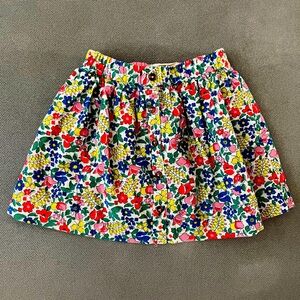 4-5T Mini Boden floral corduroy skirt